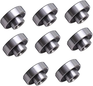 Toddmomy 8pcs 608 Skateboard Bearing Roller Skate Bearings Ball Bearings Wheel Bearings High Speed Roller Bearings Rolling Wheel Bearing Groove Ball Bearings 608 2rs Wheel Bearing Black Car