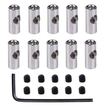 Fast Change 3.17mm to 5mm Motor Shaft Adapter Upgrades for Toy Metal Upgrade Part Suitable for Multiple Models Metal Motor Conversion Sleeve
