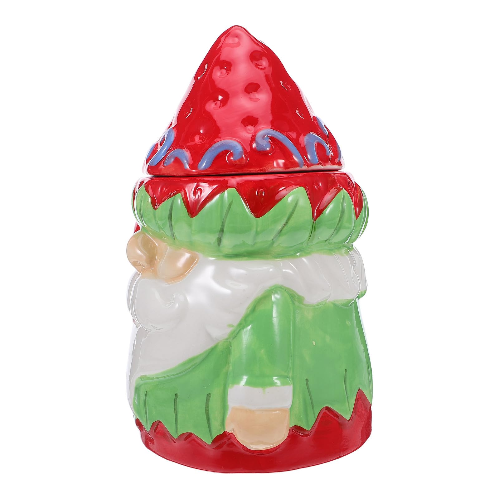 Tarro de cerámica para dulces navideño con tapa hermética de Papá Noel