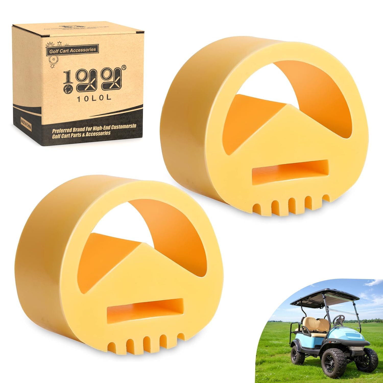 10L0L 2 Pack Motor Mount Vibration Dampener Engine Snubber for Club Car DS Gas 1984-up and Precedent Gas 2004-up Golf Cart, Replace OEM 1012164 1025403-01