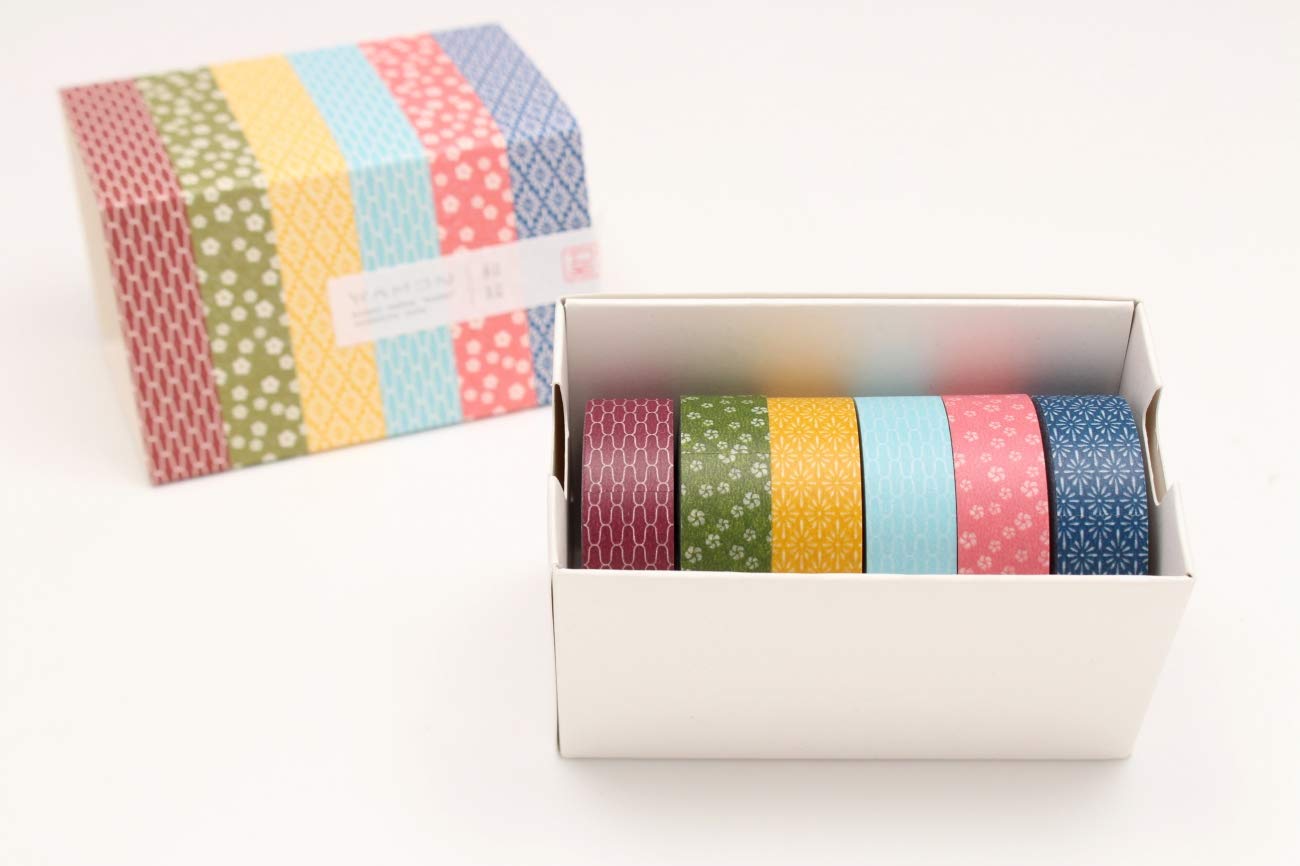mt Washi Masking Tape 15 mm x 10 mtrs Shade - Wamon (Series 3) Pack of 6