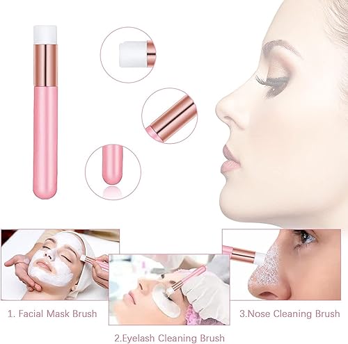 Miniatura 2 de Aussido Juego de 159 abanicos de pestañas para secadora de extensiones de pestañas, cepillos de champú para pestañas, botella de plástico para