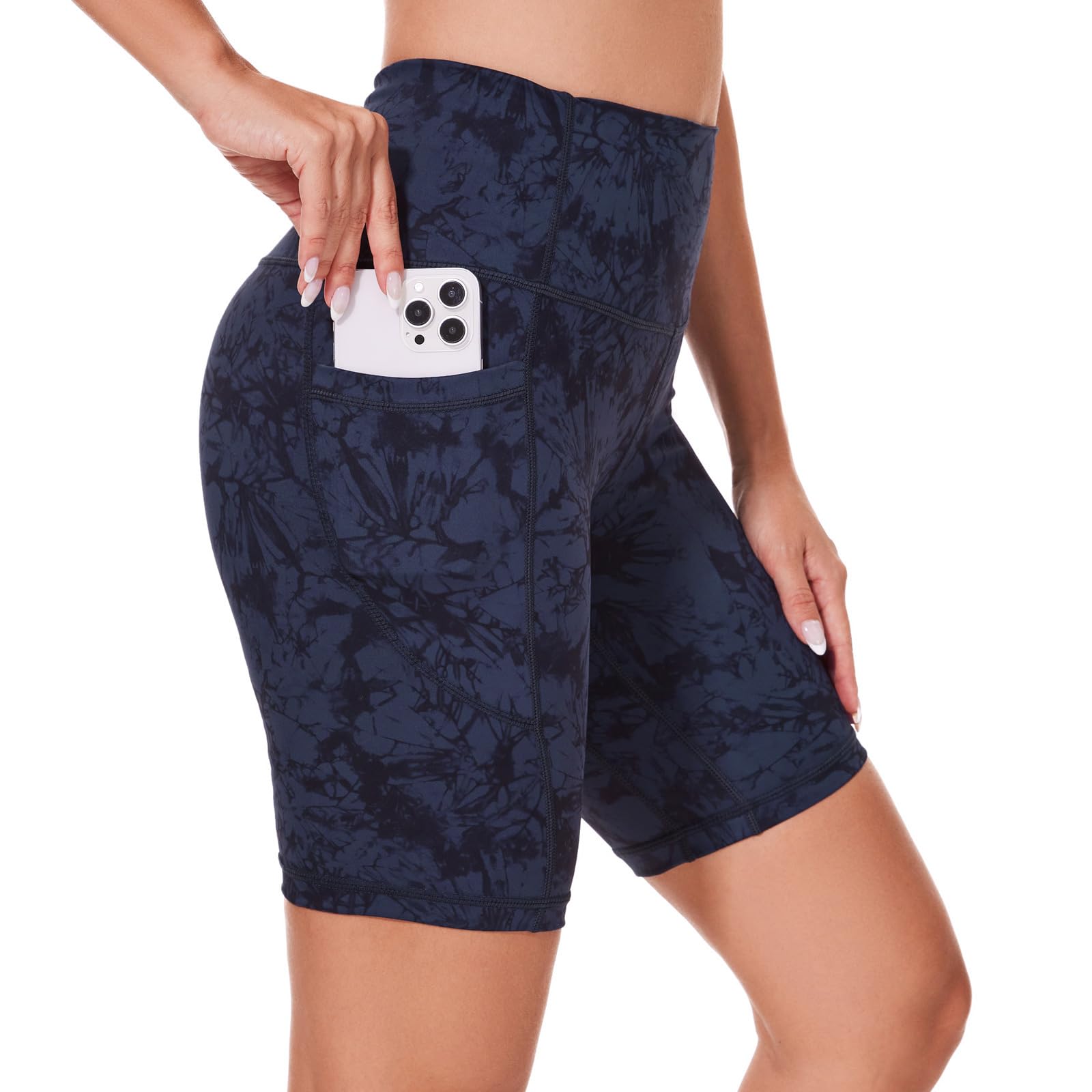 AMYTIS Sport Leggings Damen High Waist Yogahose mit Taschen Lang Sporthose Blickdicht Leggins Fitness Sportleggins