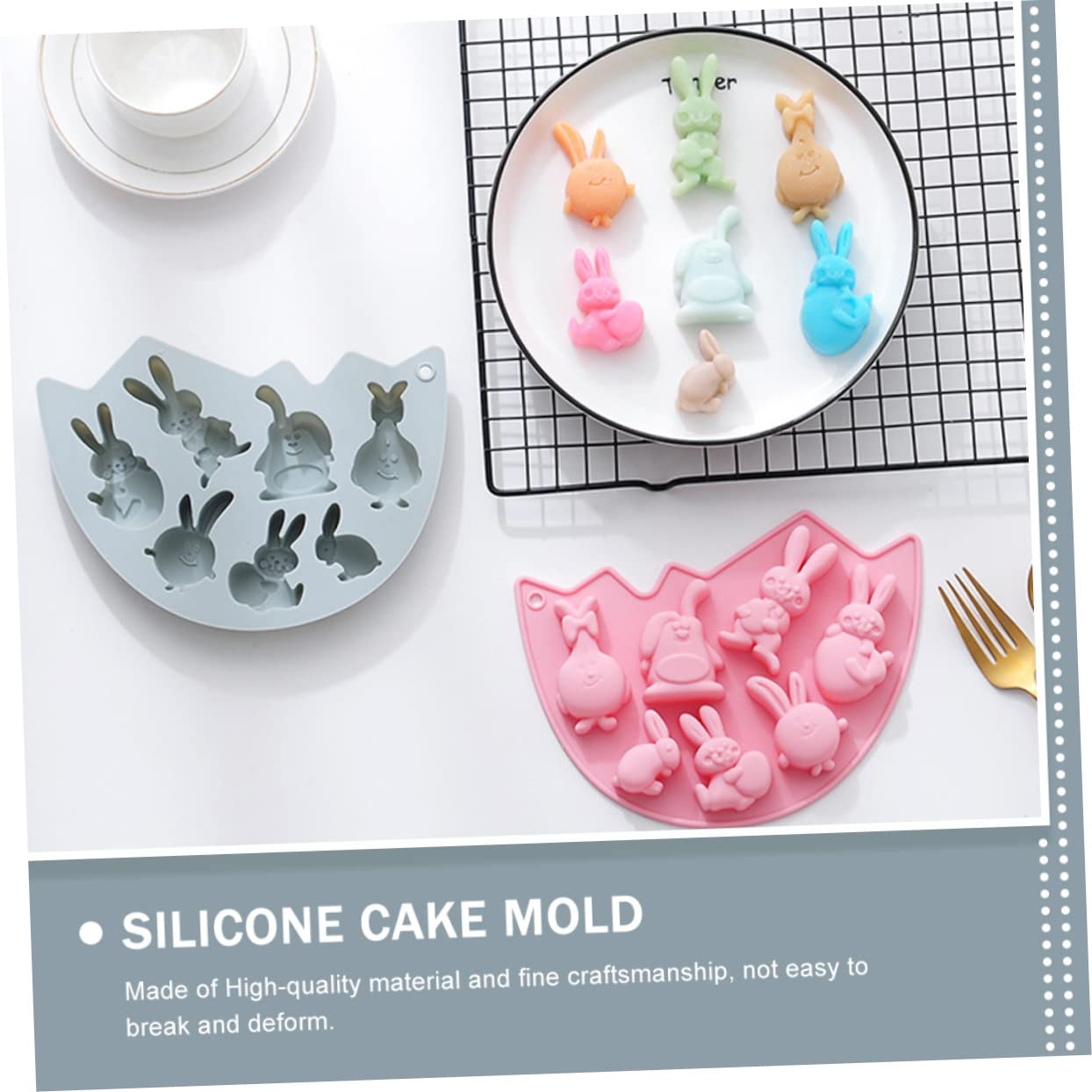 Amosfun 3 Juegos Molde Para Hornear Conejo Chocolatinas Chocolates Budín Moldes De Gomitas De Frutas Moldes Para Panqueques De Halloween Molde De Pastel Con Tema De Pascua 2 Piezas * 3