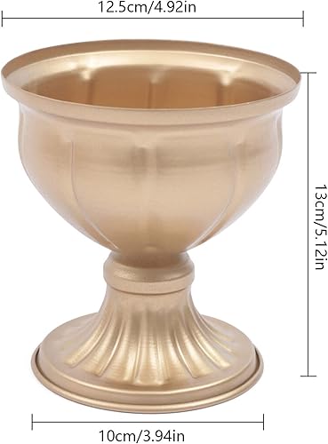 Miniatura 3 de 10pcs Wedding Metal Vase Centerpiece Table Art Decor Round Bowl Display Flower Vase Gold Flower Stand for Wedding Birthday Event Home Decor