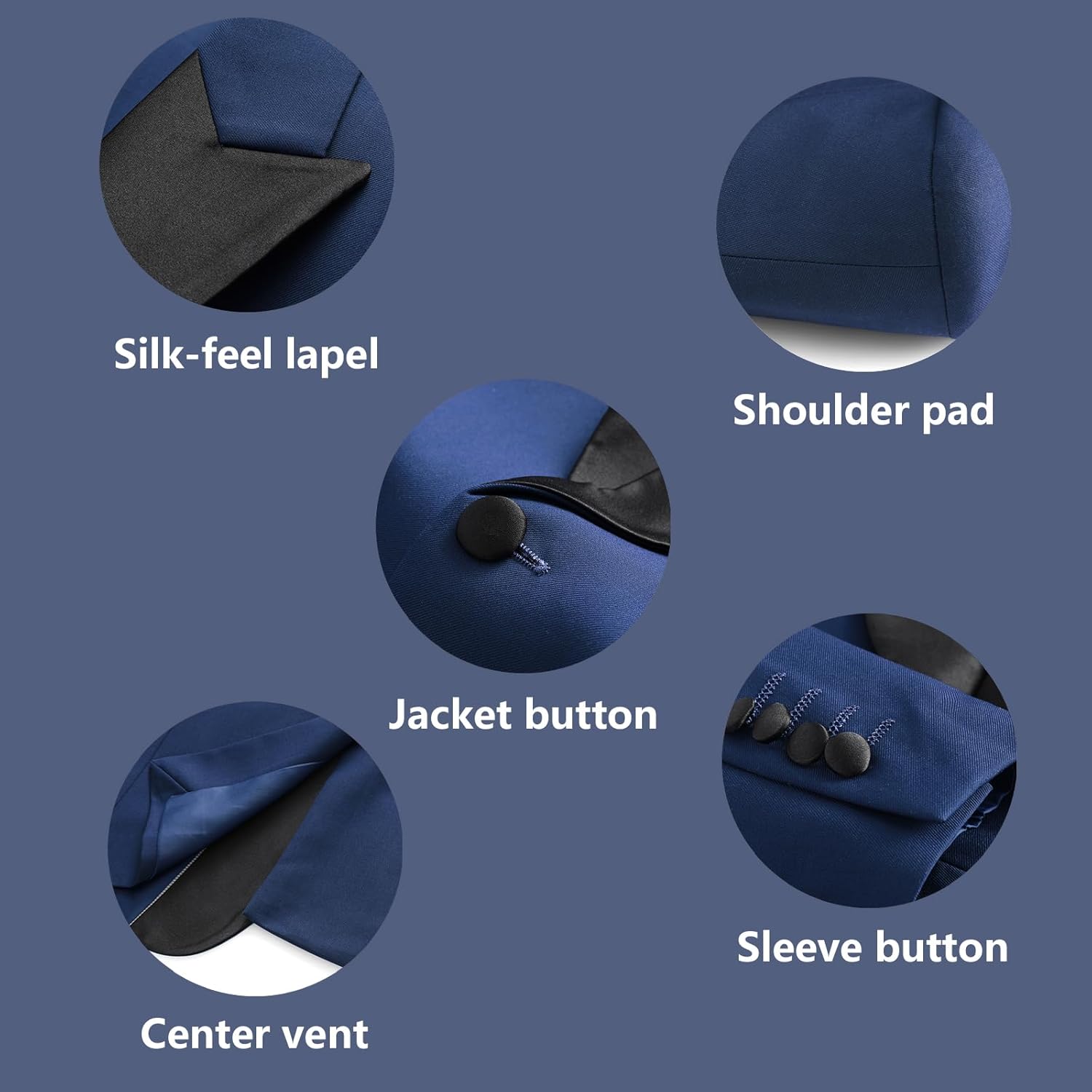 Rogers & Morris Tuxedo Suit for Men Solid-4 Piece Set Regular Fit