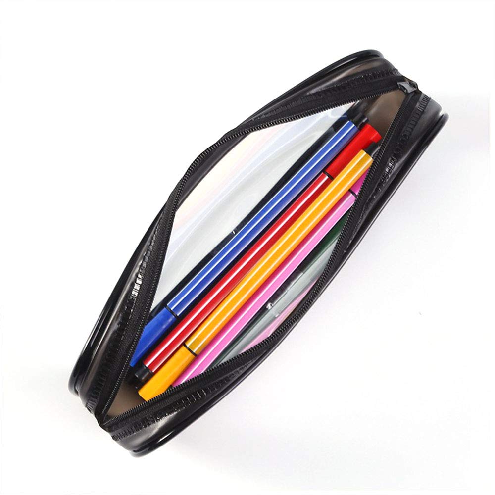 KBNIAN 4 Pezzi Astuccio Trasparente Astucci in PVC Astuccio per Matite con Cerniera Astuccio