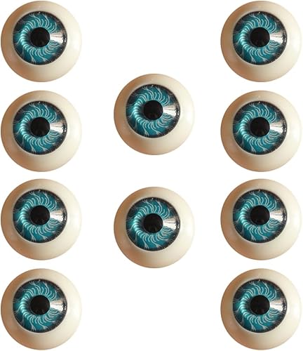 Miniatura 4 de RCFINE 10 globos oculares falsos de Halloween, de plástico, huecos, medios oculares, para fiesta de Halloween, suministros de disfraces