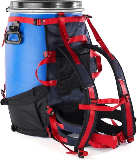 Level Six Bad Hass Adjustable Barrel Portage Harness Pack for 30L or 60L Canoe Barrels Amazon