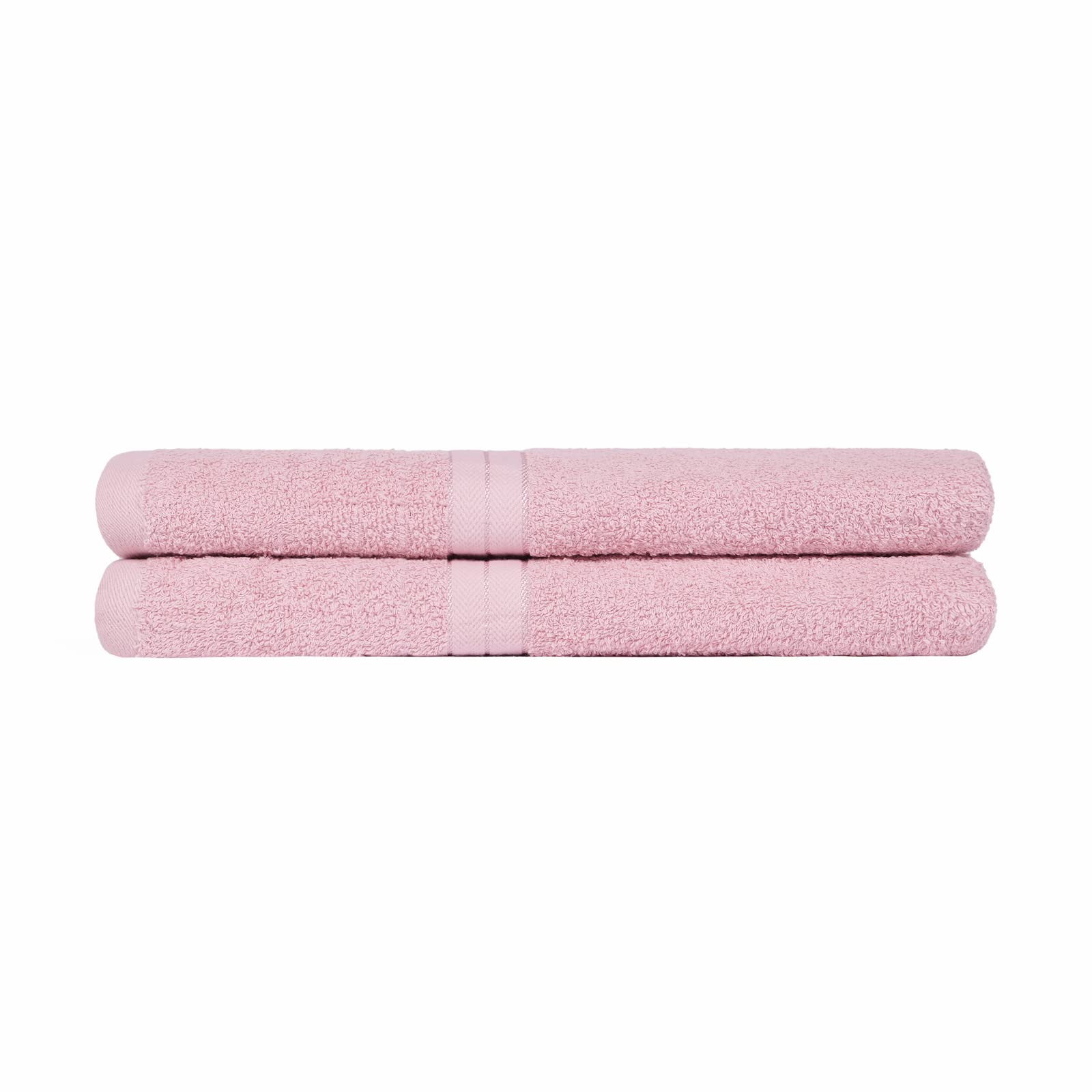 Brentfords Blush Pink Hand Towels For Bathroom, Ultra Soft 100% Cotton Highly Absorbent Hand Towel Quick Dry Hotel Quality Small Towels 2 Pack Home Essentials, 50X80cm