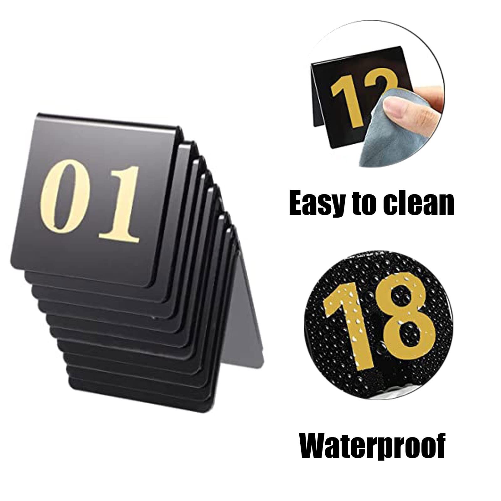Tischplatte Schild Nummer Zeichen, 8 * 8cm Acryl Tischnummern Beschilderung