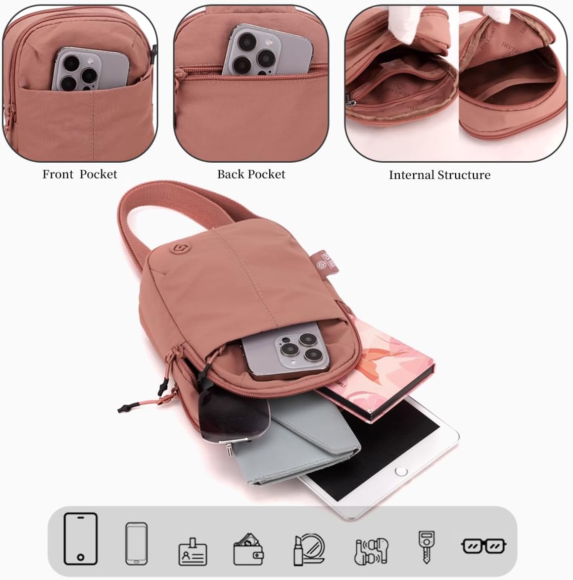 Women's Slingbag Ultra-Light Sports Backpack, Waterproof Multifunctional Crossbody Bag - Image 6