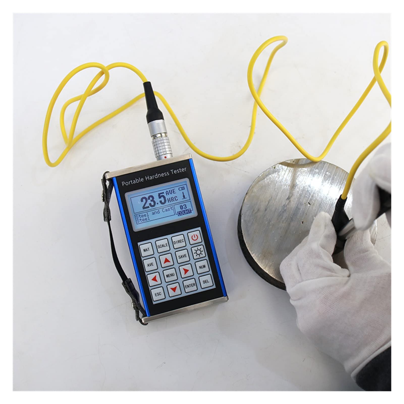 Härteprüfer, Original tragbarer Leeb-Härtester-Tester digitaler Metallhärtester for Edelstahl HL HB HRB HRC HA HV HS Durometer