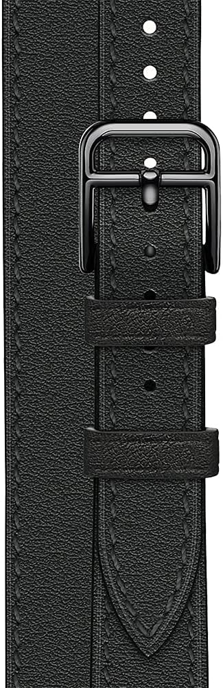 Double Leather Band Compatible with Apple Watch 38/40/41mm 42/44/45mm,Women Slim Leather Watch Strap Double Tour Bracelet Replacement for iWatch SE Series 7 6 5 4 3 2 1