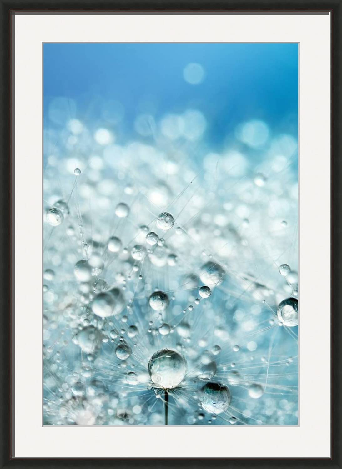 Imagekind Framed Print Entitled, Powder Blue Drops by Sharon Johnstone | 22x28