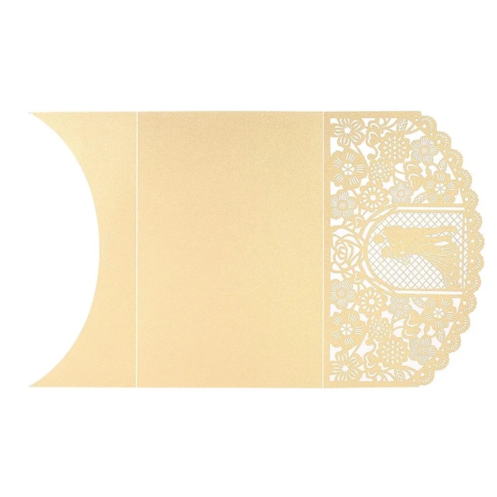 Hochzeitseinladungen Karte 10 STÜCKE Hochzeitseinladungskarte Abdeckung Perlenpapier Lasergeschnittene Einladungskarten for Braut und Bräutigam Hochzeitstag Party Supplies(Red)