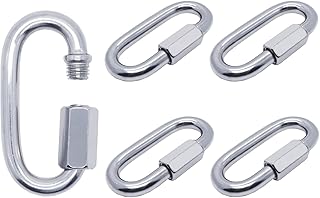 304 Stainless Steel Quick Links Locking Carabiner Quick Chain Repair Links M7 2.56 inch Pack of 5