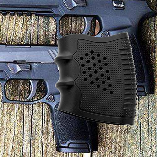 Fidragon Tactical Rubber Grips Glove Sleeve Slip-On Ventilated Grip Grips For Glock And Oher Pistol 3 Pcs Black Khaki And Green… (3Pcs Color) #TOP5