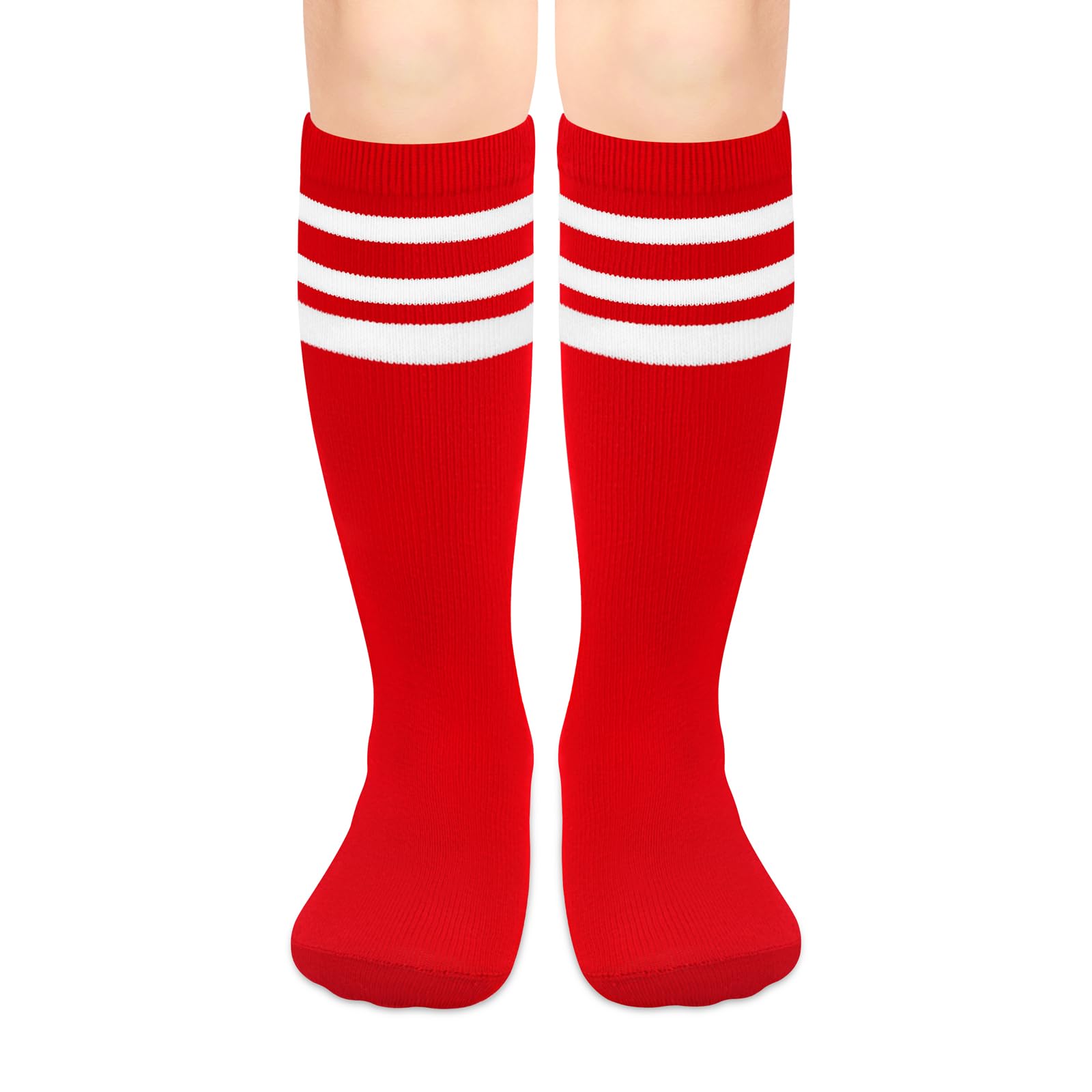 Olreco 1 Pack Toddler Kids Youth Soccer Socks Girls Boys Baseball Socks Youth Knee High Softball Football Accessories Cotton