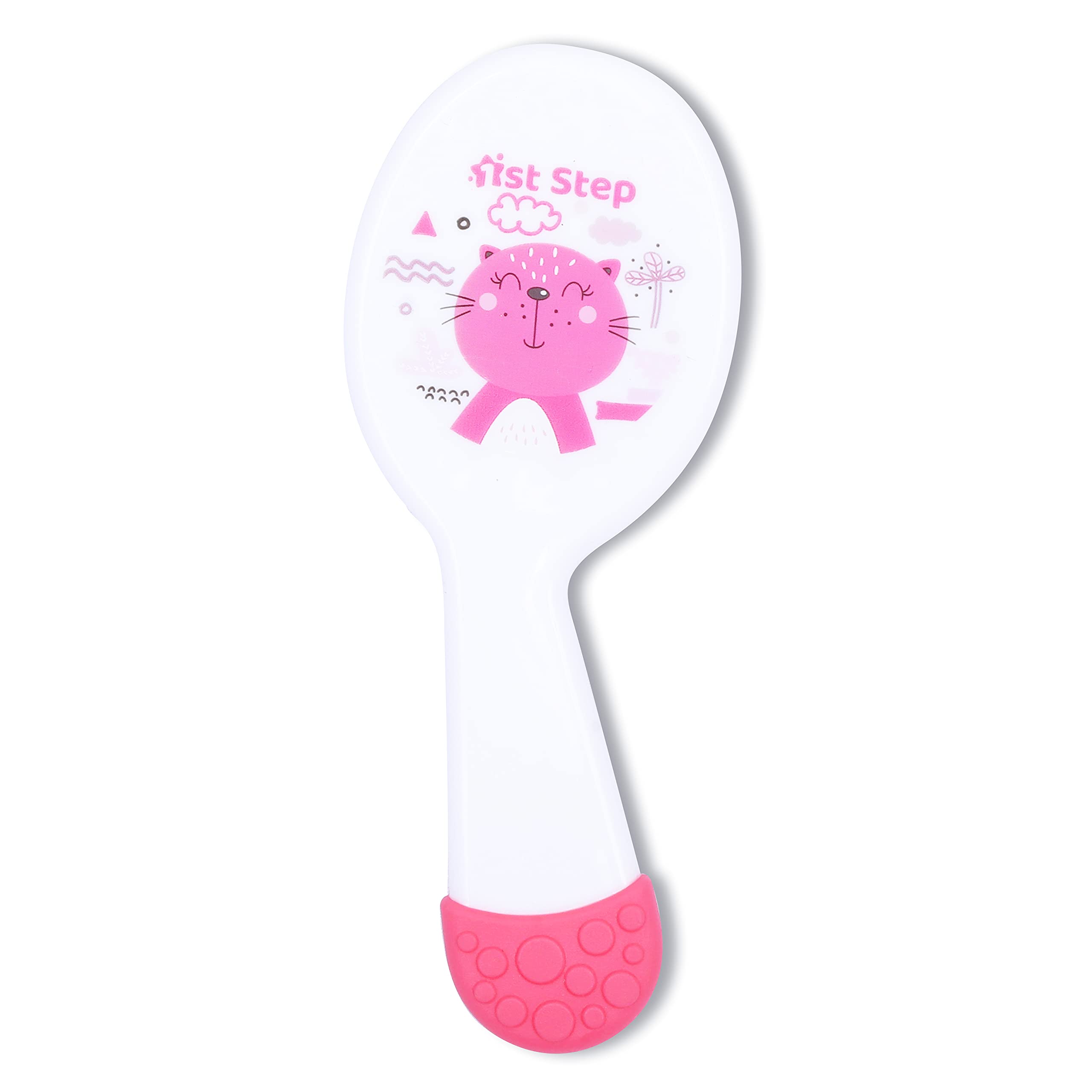 1st Step Matte Collection Easy Grip, Soft & Gentle Comb and Brush Grooming Set - Pink - Image 3 thumbnail
