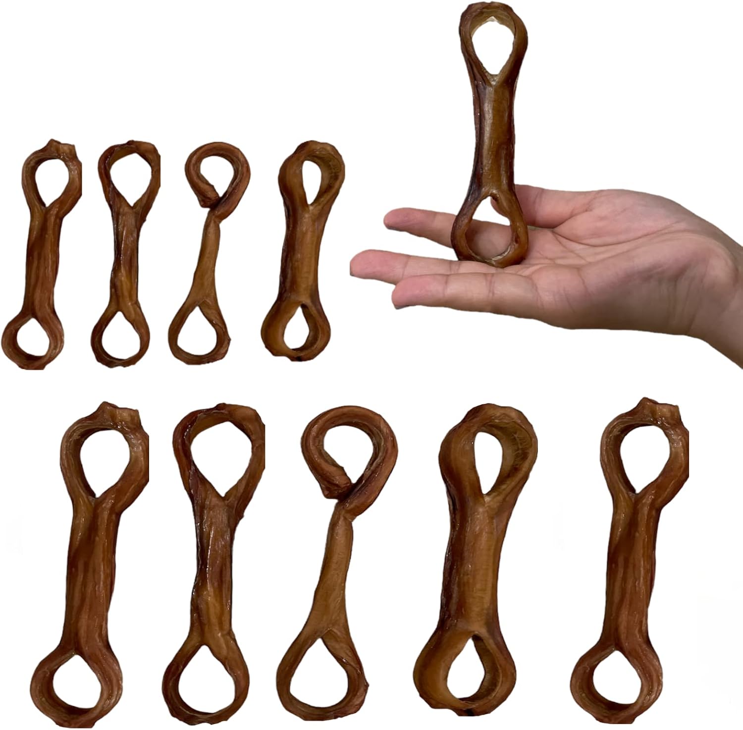 Bully Stick Barbell for Dogs 10 pcs Long Lasting Dog