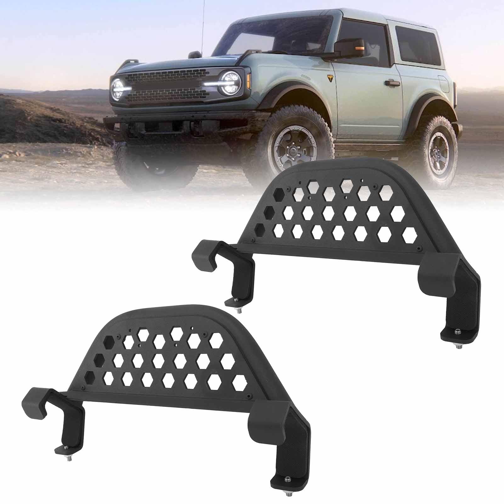 Pedana Laterale Per Auto In Alluminio - Antiscivolo, Vernice Nera, Universale