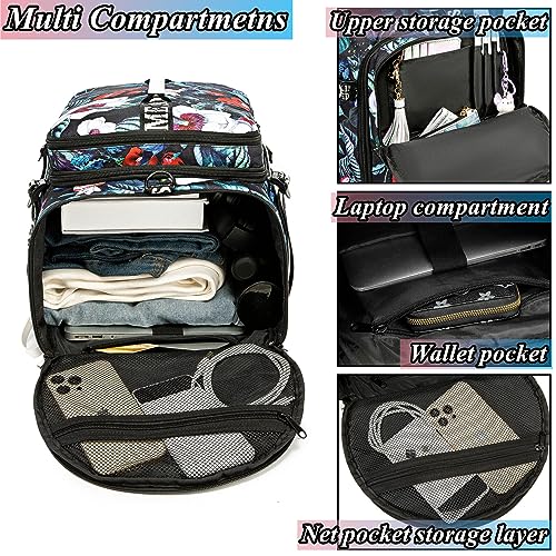 Image of Gym Duffle Bag Backpack,4‑Way Waterproof with Shoe Compartment Travel Hiking Laptop