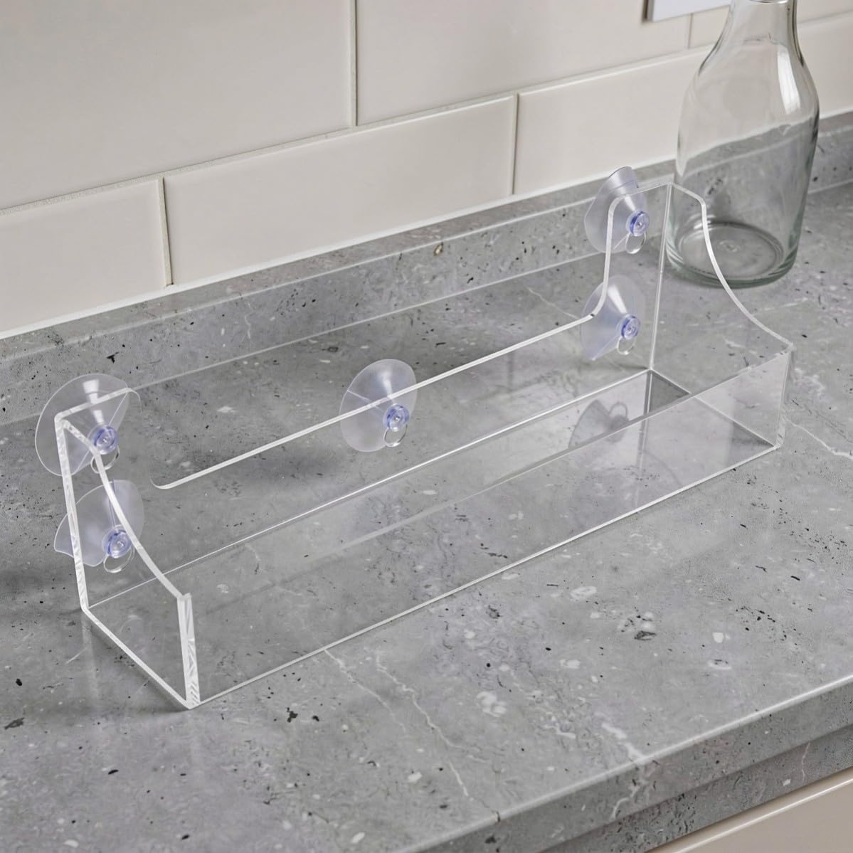 GALPADA 2 Piezas Estante de Bebidas con Ventosa de Acrílico para Puertas