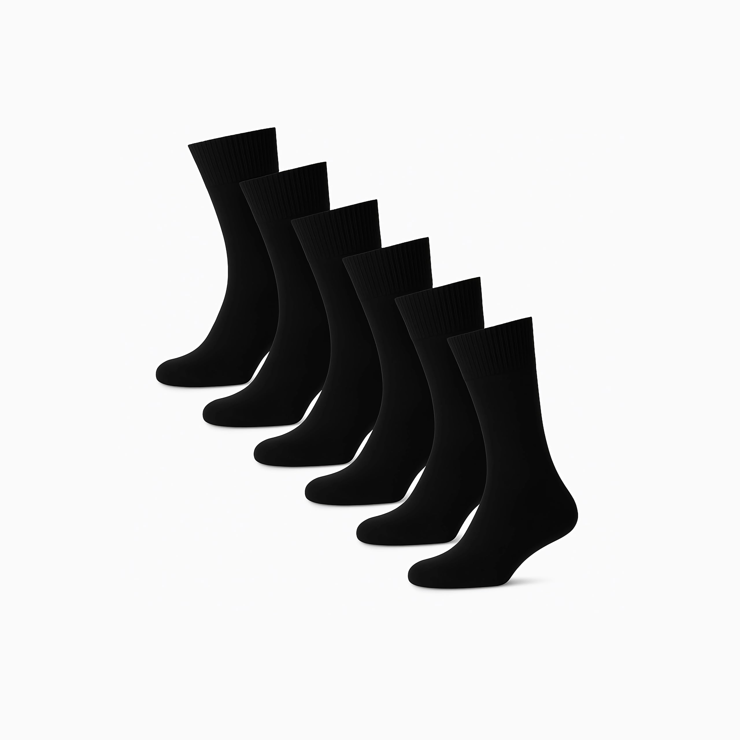 Calcetines de vestir cómodos para hombre, 6 pares, calcetines clásicos para hombre, ligeros, cómodos y suaves, paquete de 6