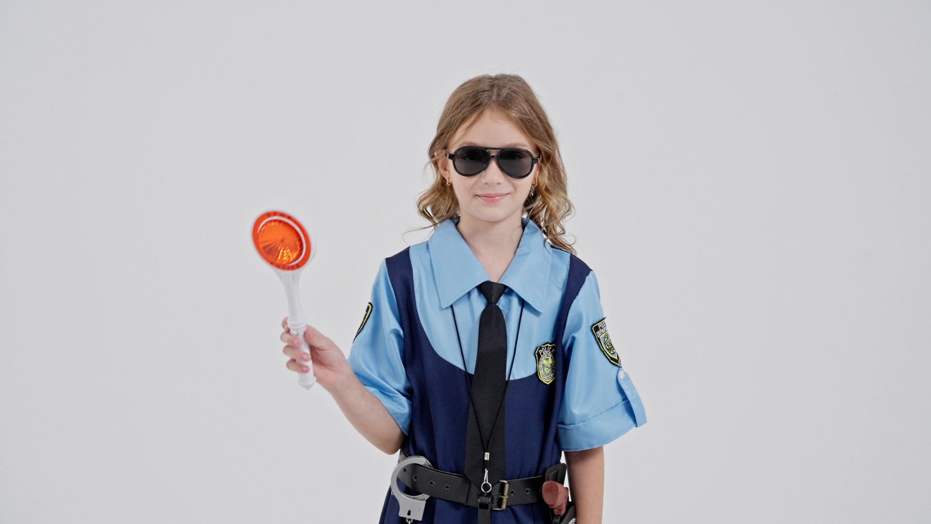 Disfraz de oficial de policía para niñas miniatura 7