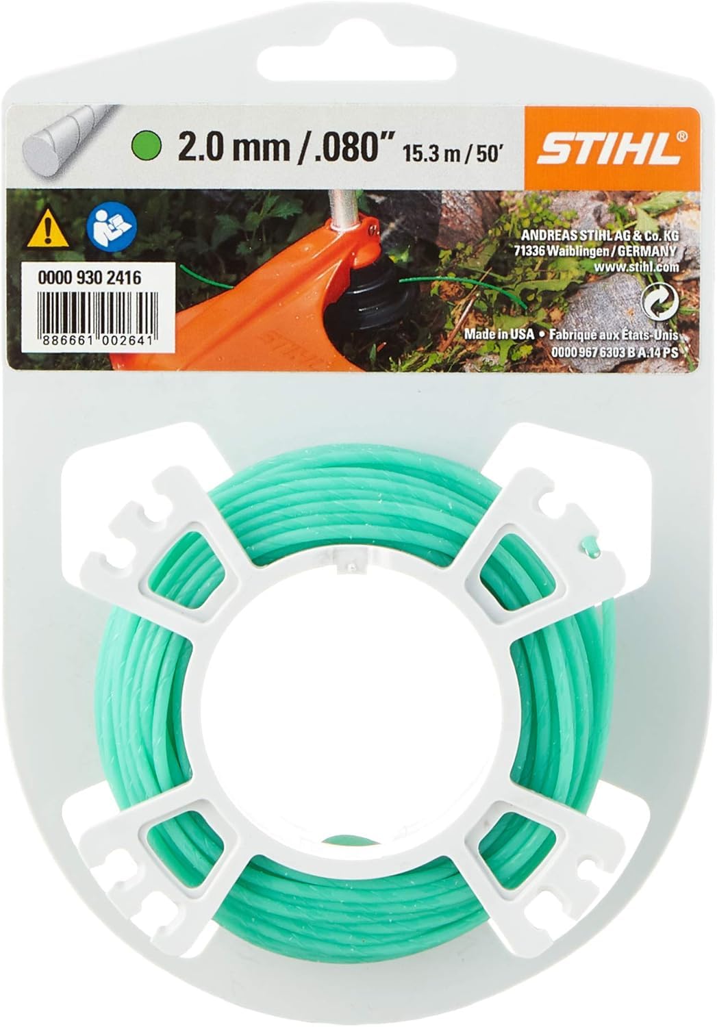 Stihl Quiet Line Trimmer - 2.0mm x 15.3m, Round and Quiet Mowing Line, Green Trimmer Line (B01BBV43EU) Amazon Price History, Amazon Price Tracker