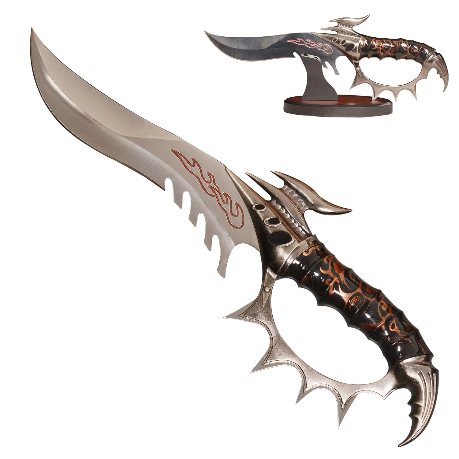 16" Medieval Stainless Steel Fantasy European Dutch Sword for Home Decor, Collection