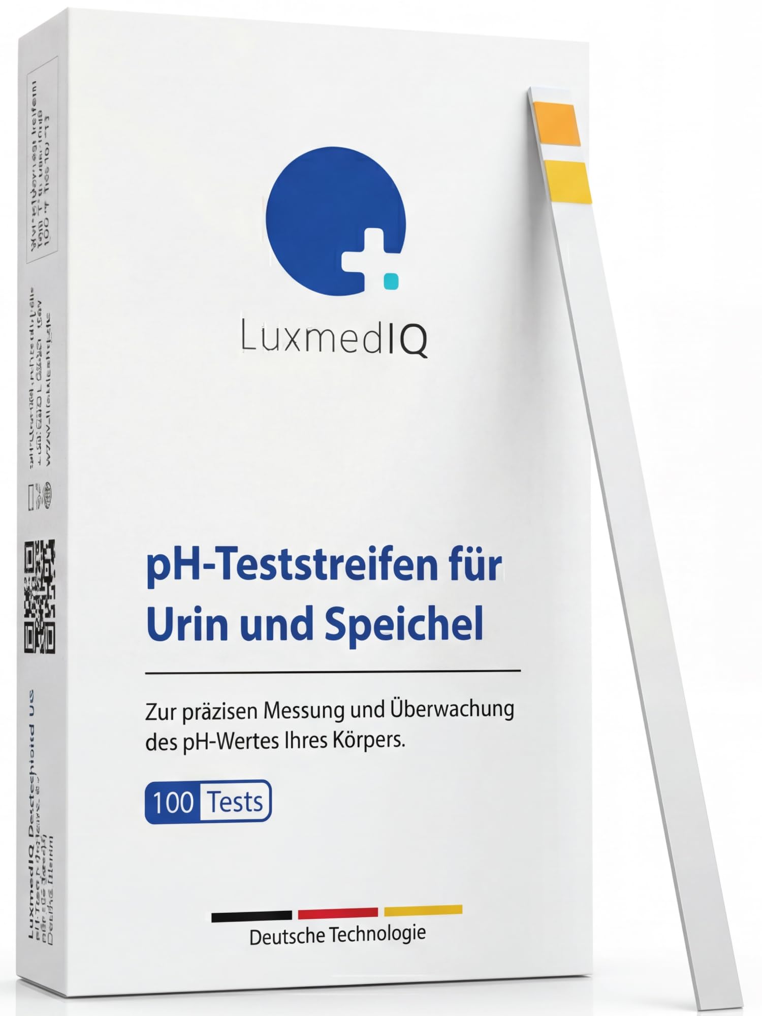 LuxmedIQ pH-Teststreifen für Urin & Speichel, 100 Stück – präziser 4.5–9.0 pH-Wert Schnelltest zur Säure-Basen-Balance – ideal für ketogene Diät & Gesundheitsvorsorge