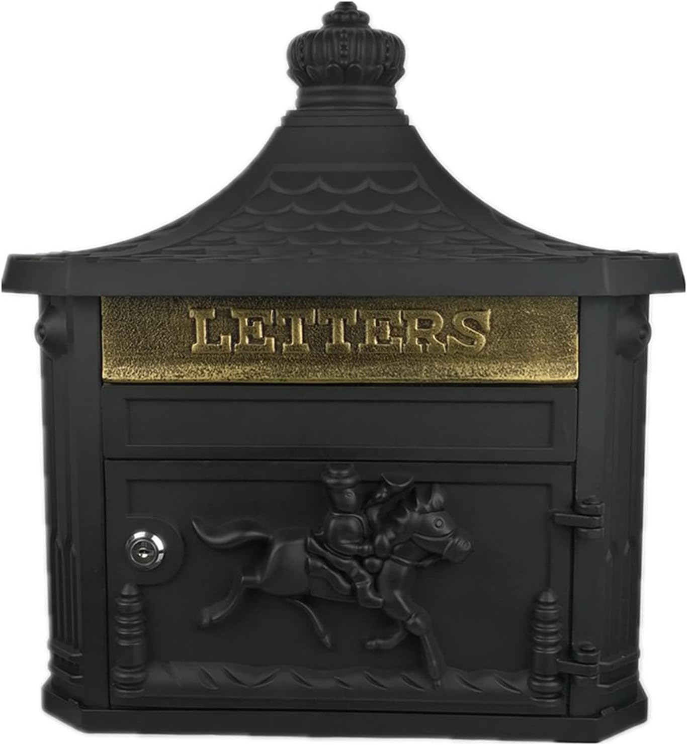 Mailbox European Retro Mailbox WallMounted Lockable Mailbox Outdoor Weatherproof Mailbox Large