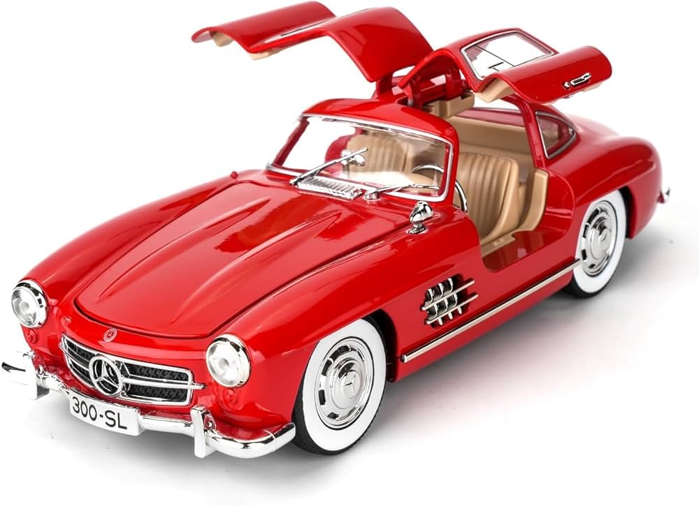 BlackZone 1:24 Scale 1955 Mercedes-Benz 300sl Vintage Model Toy