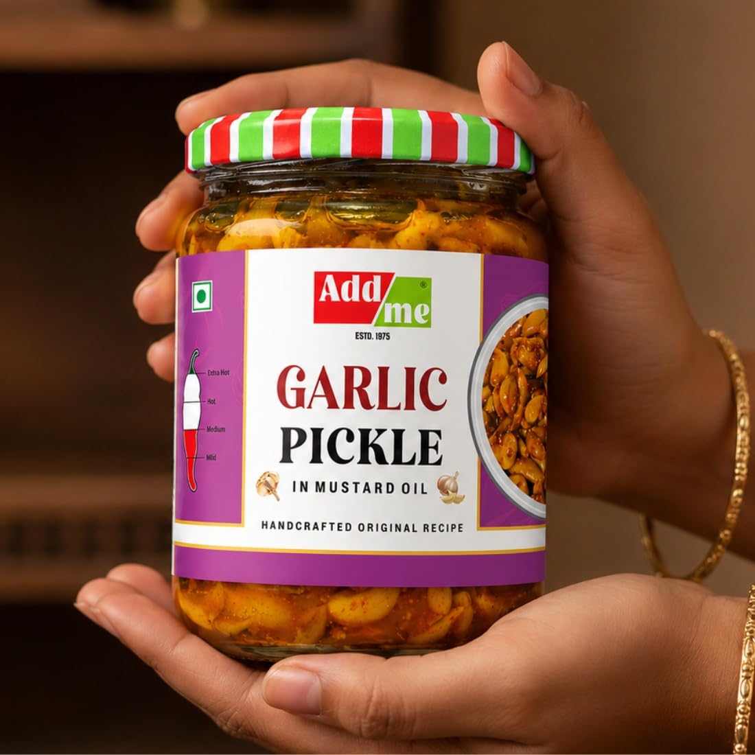 Add Me Garlic Pickle in Mustard Oil 500gm | Homemade Lahsun ka Achar | Tangy Flavorful Lassan ka Achaar in Glass Bottle 4