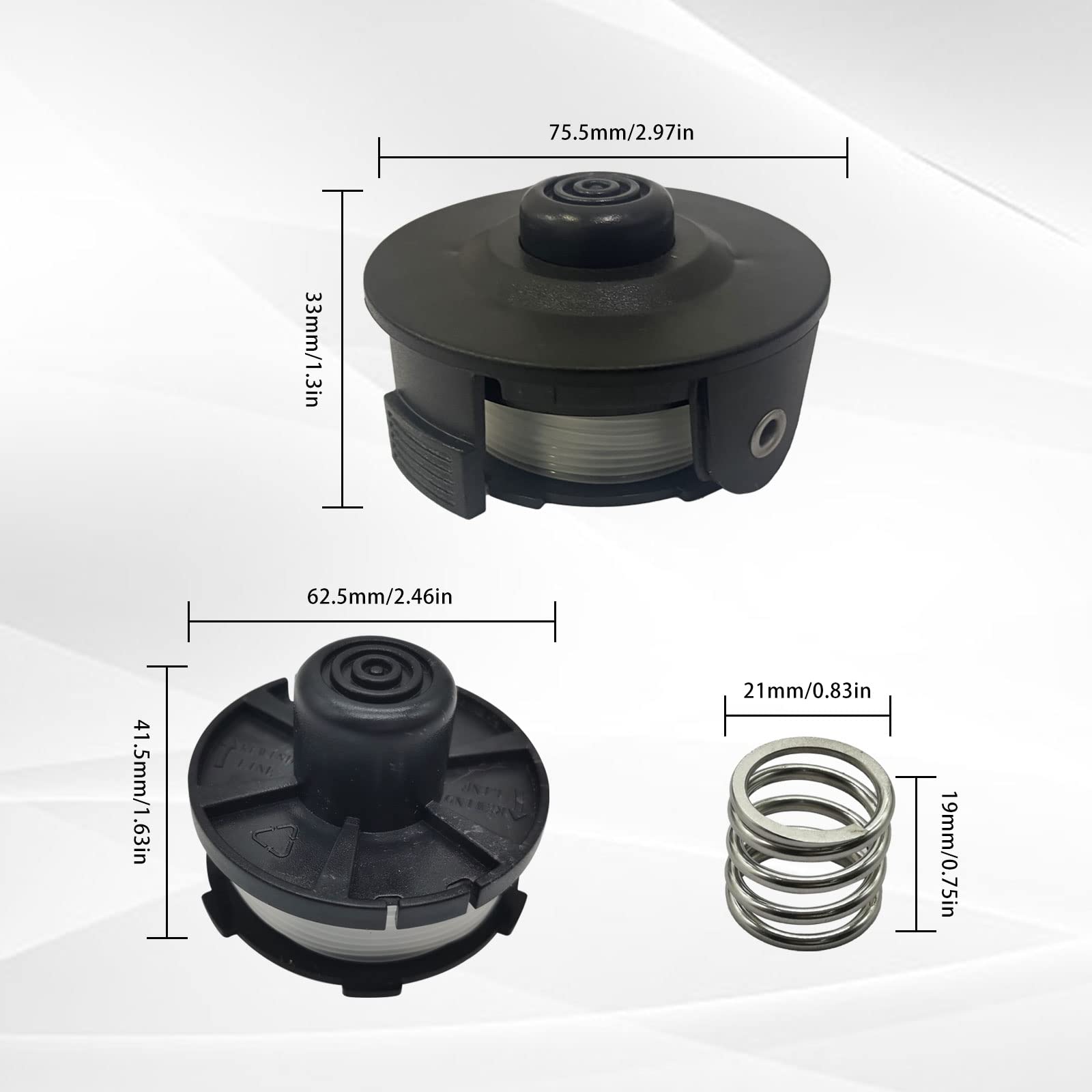 2 Coperture Per Bobina Decespugliatore Makita 18V - Compatibili Con DUR1817, DUR181RF, DUR181