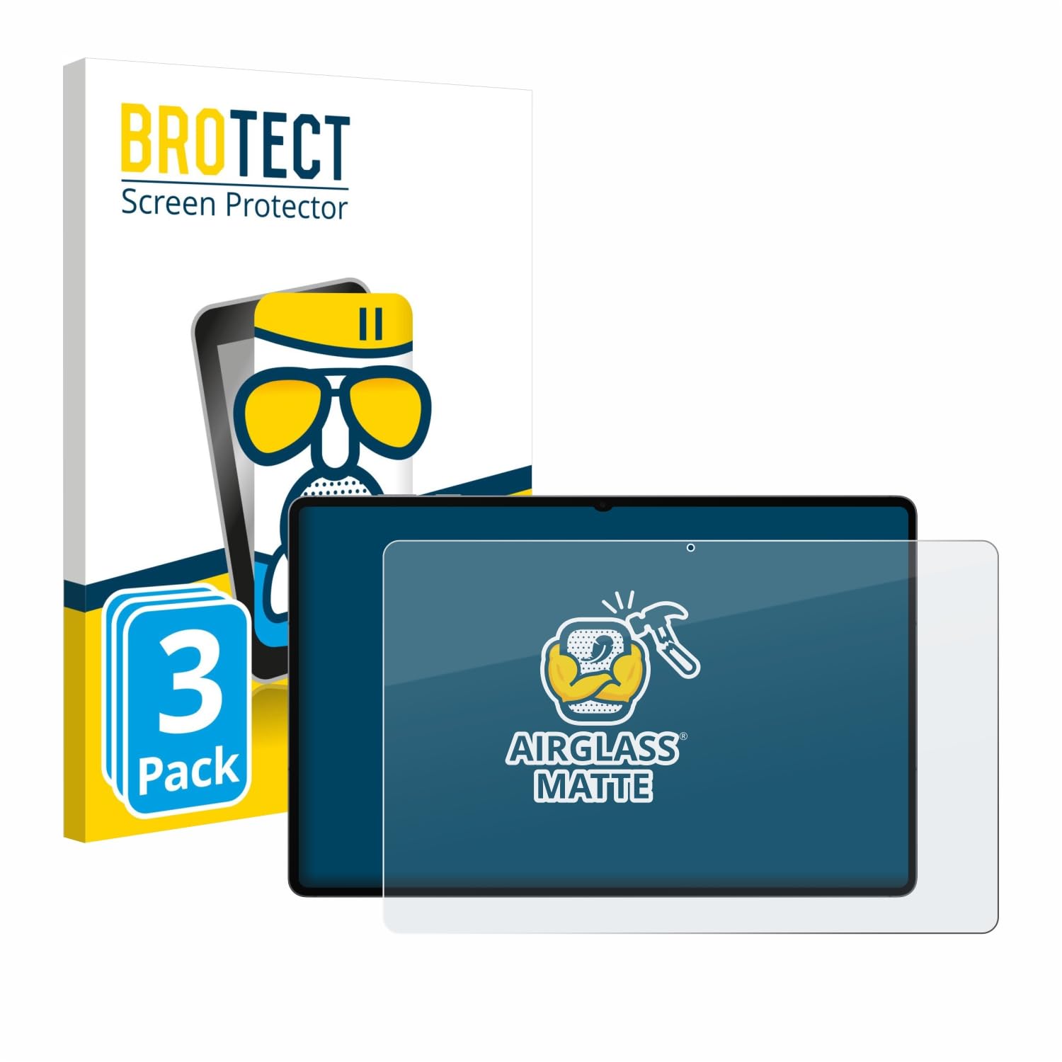 brotect 3 Pezzi Pellicola Vetro per Samsung Galaxy Tab S11 Ultra | Opaca Protezione Schermo Made in Germany, Anti-Riflesso Durezza 9H Anti-Graffio