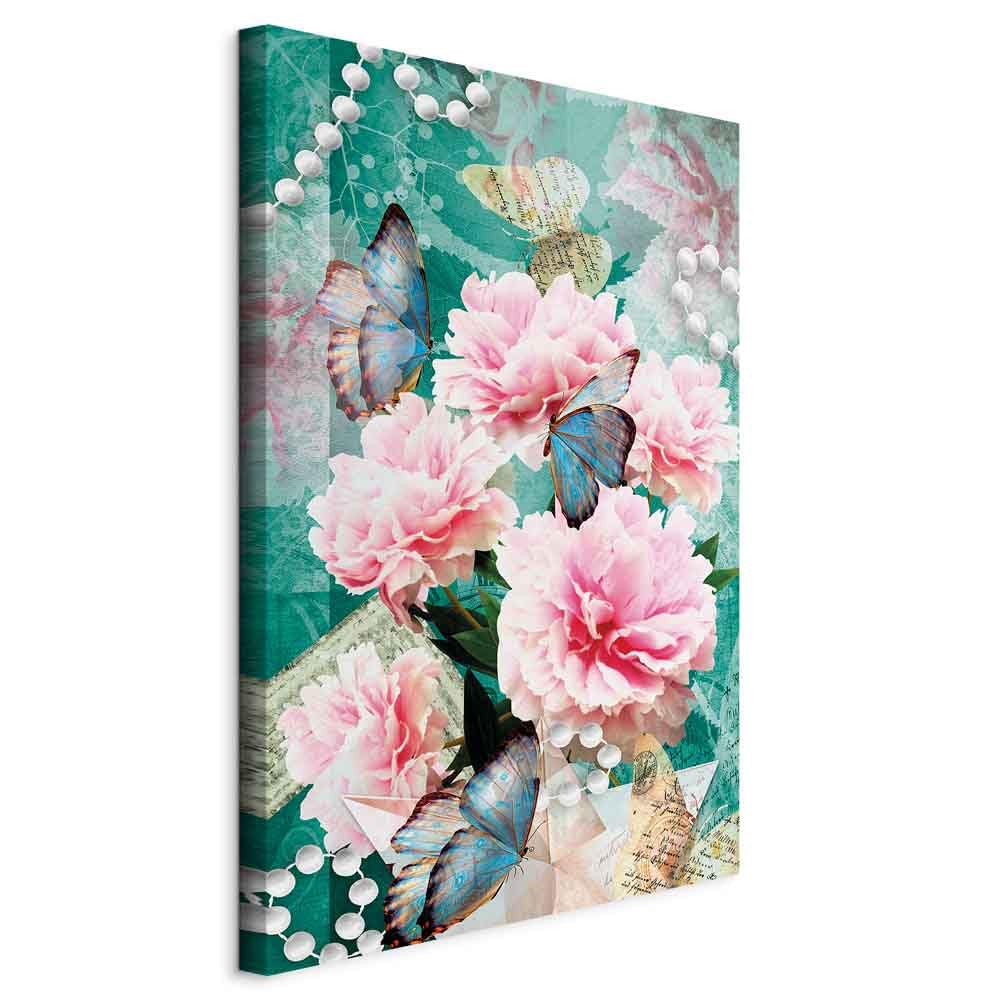 B&D XXL - Akustikbild Poster Blumen, Schallschutz, Wohnzimmer, Büro | Verbessert Raumakustik, reduziert Hall, ideal fürs Büro oder Wohnzimmer, hochwertige Verarbeitung, schnelle Montage, stilvoll