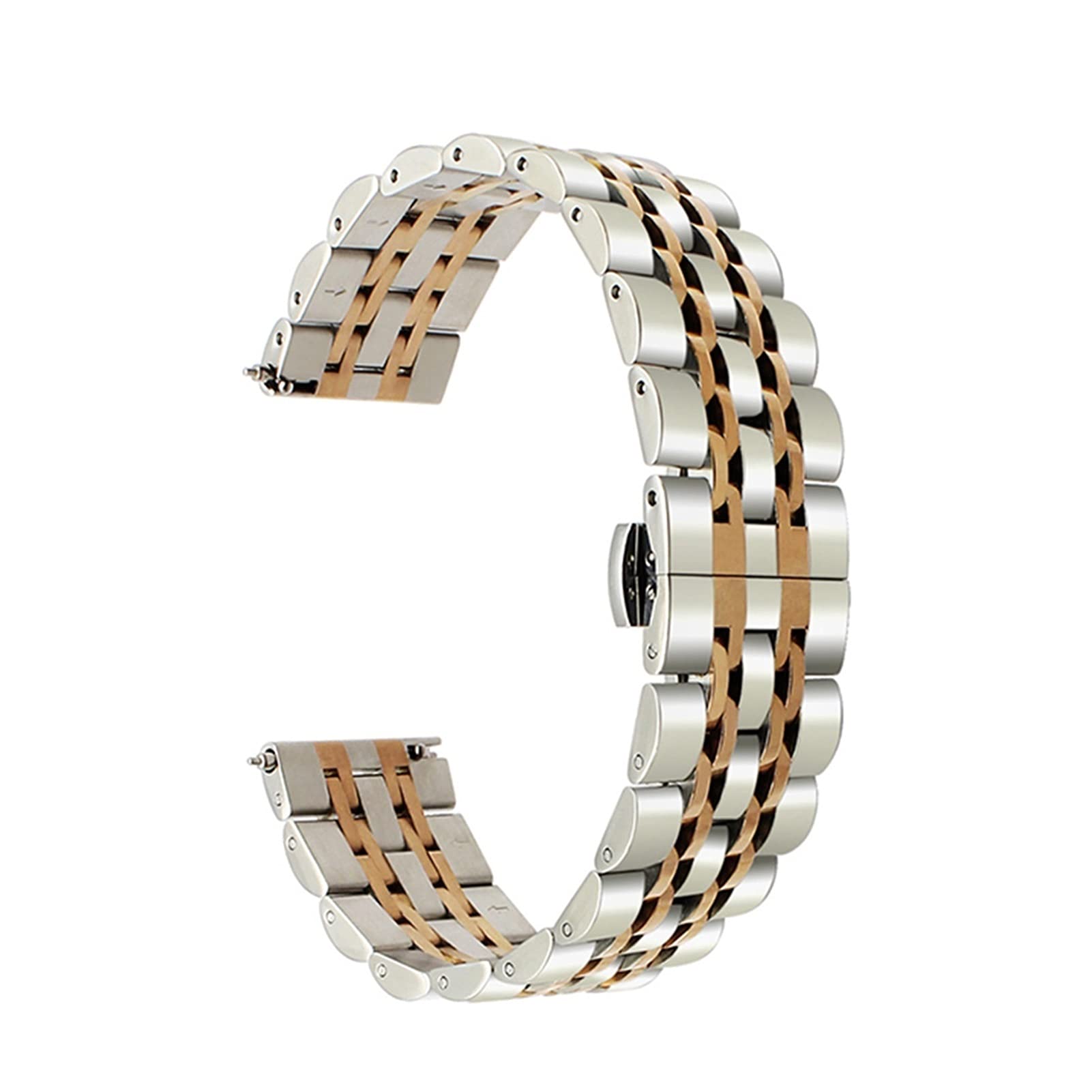 Pasek obserwacyjny odpowiedni do inteligentnej metalowej bransoletki opaski na rękę, wymiany stali nierdzewnej 20 mm, 22 mm