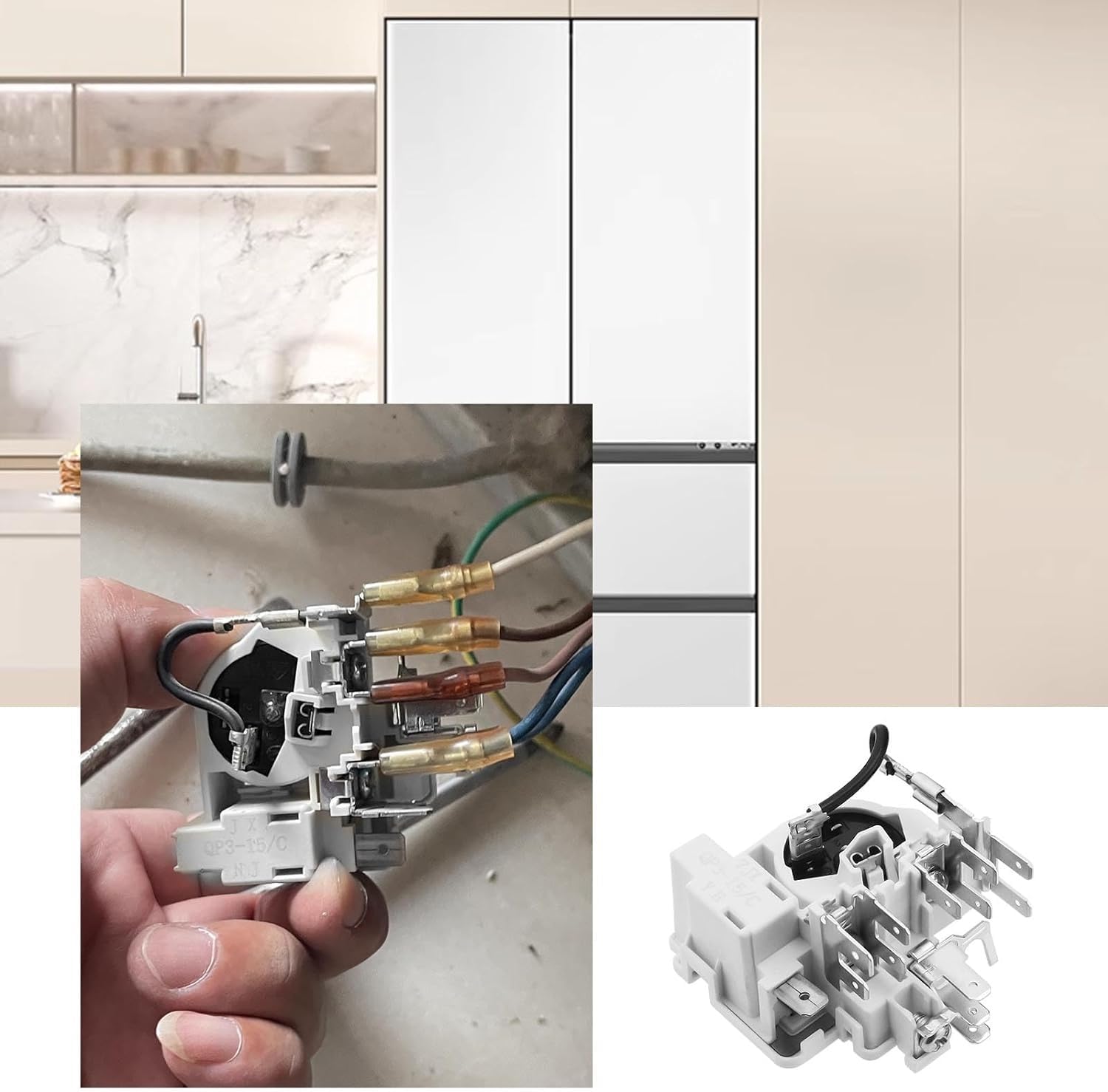 Sourcingmap, relè di avviamento PTC per frigorifero, 5 pezzi 1/3HP 250W Sourcingmap, relè di avviamento PTC per frigorifero, 5 pezzi 1/3HP 250W