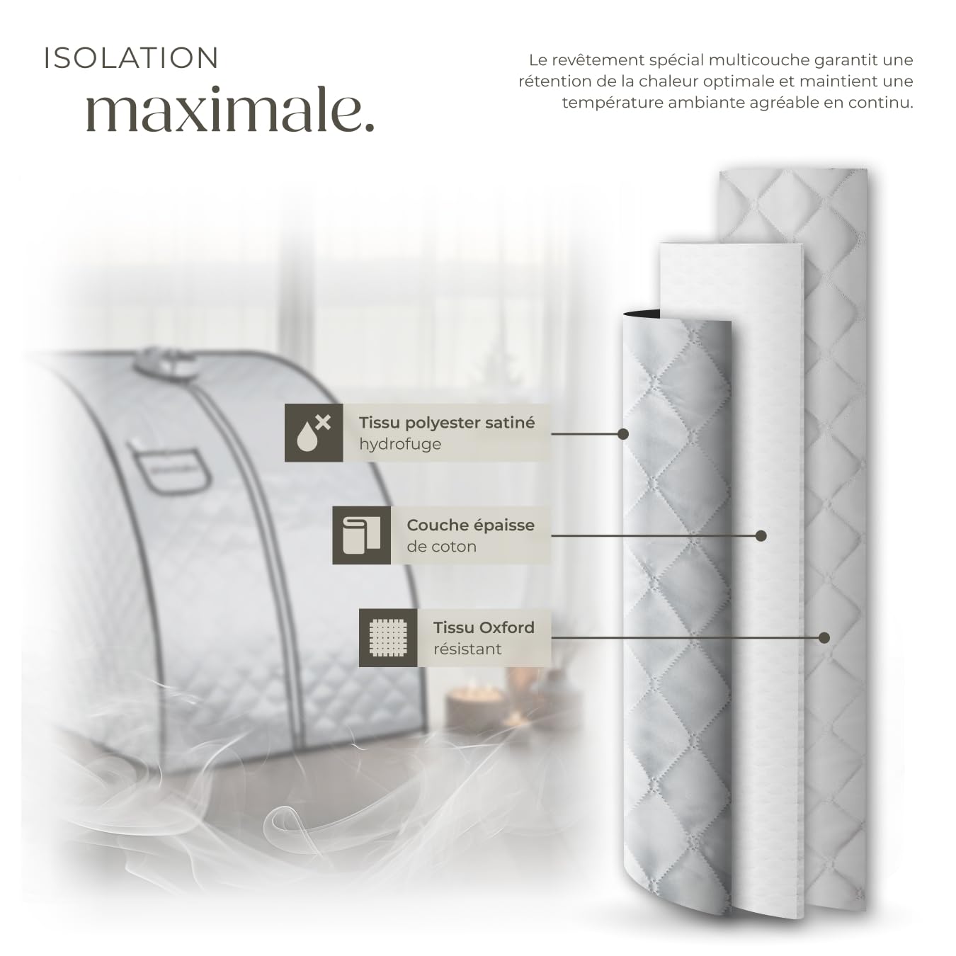 tectake® Sauna à Vapeur Pliable et Portable 90 x 78 x 100 cm, Sauna Portable 1000W 15 Températures et Minuterie, Appareil à Vapeur, Télécommande, Chaise Pliante, Tapis Protection, Sac de Transport