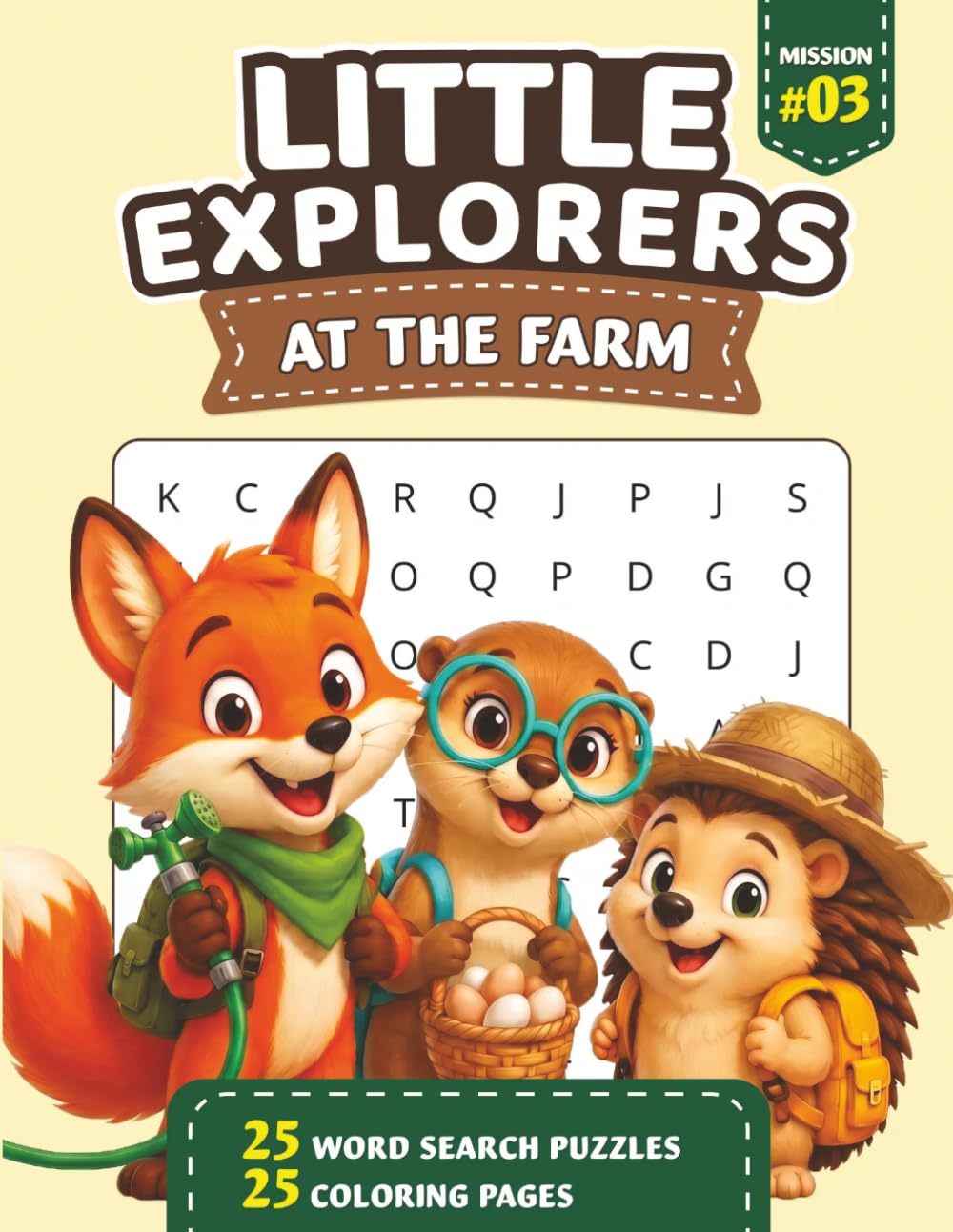 Little Explorers: At the Farm (Coloring Book & Word Search)