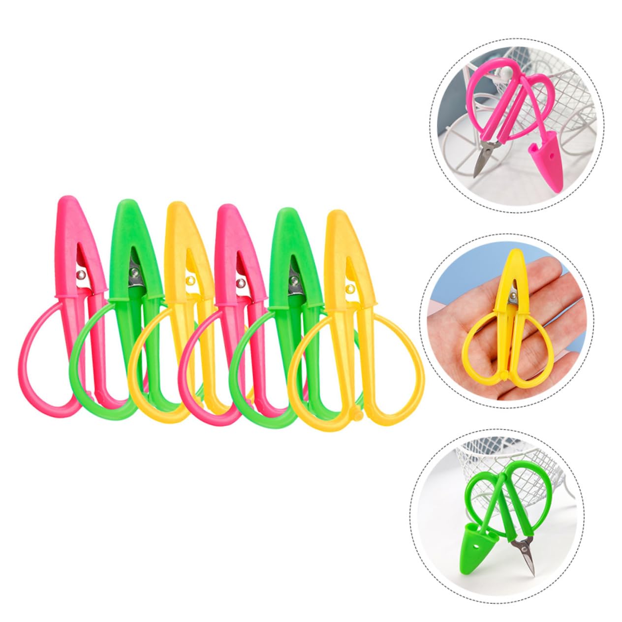 SHINEOFI 24 Piezas Mini Tijeras Tijeras De Sastre Herramientas De Bordado Tijeras De Accesorios De Costura Cizalla De Bordado Tijeras De Tijeras Portátiles Tijeras De Ropa