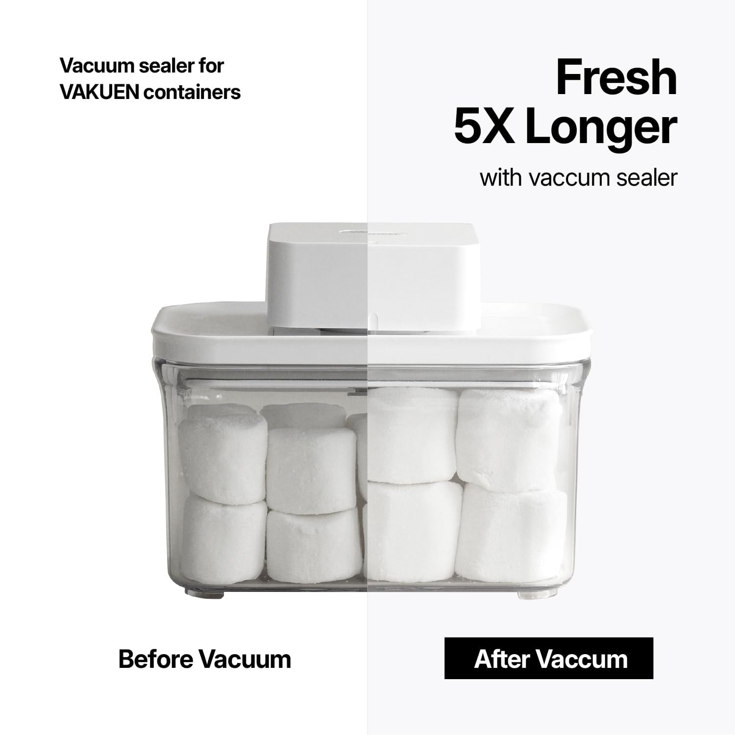 Amazon｜VAKUEN プレミアム真空保存容器 4.0L 1個, バルブ式で簡単開閉
