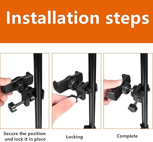 Miniatura 5 de Soporte de micrófono Soporte de teléfono Soporte de micrófono de plástico para teléfonos giratorios de 360 grados Clip