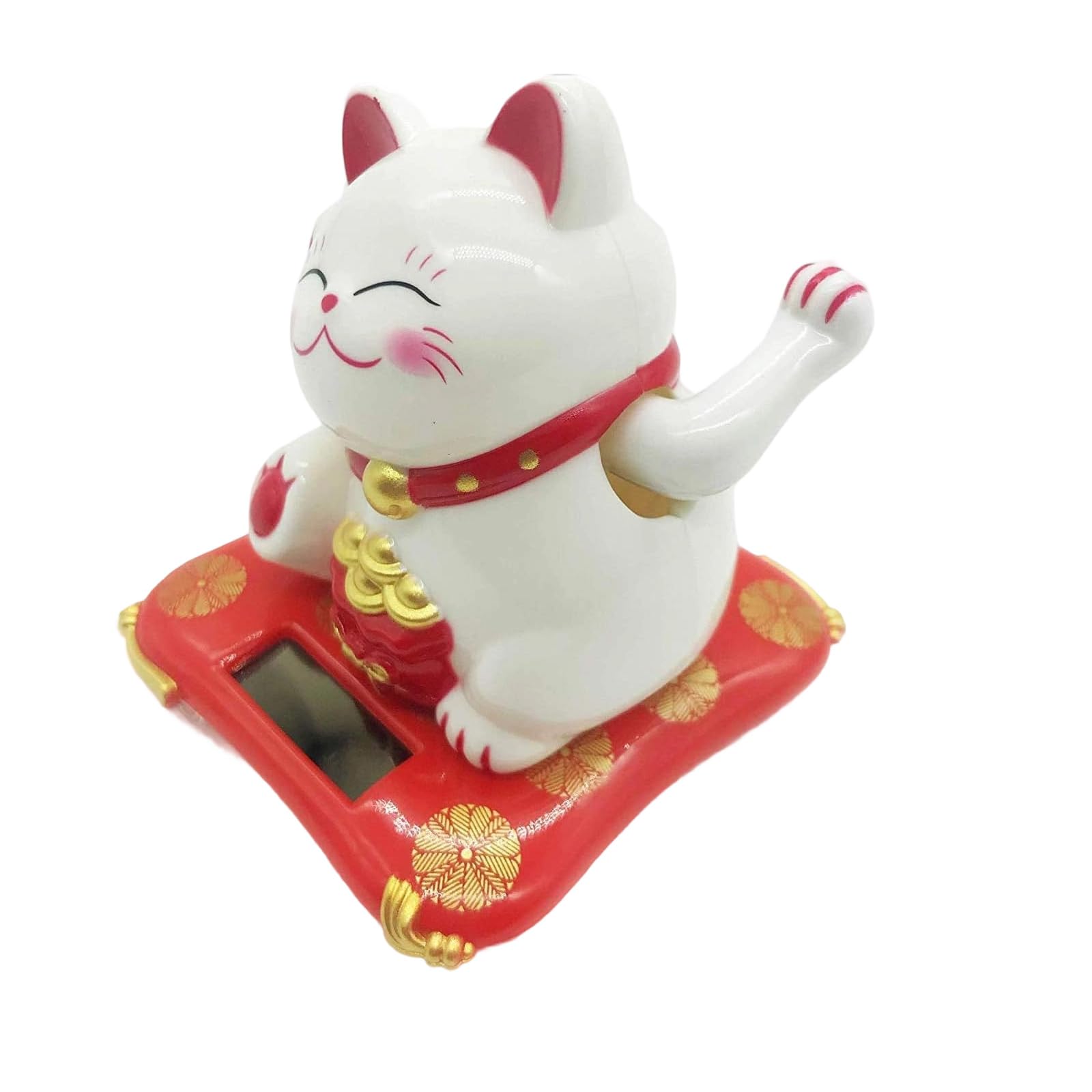 APGLSXY Solar Powered Figurine with Auto-Waving Arm, Car Dashboard/Home Ornament for Wealth & Good Automatic Waving Solar Lucky Cats