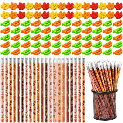 Set de 150 lápices de otoño para fiesta de acción de gracias miniatura 1