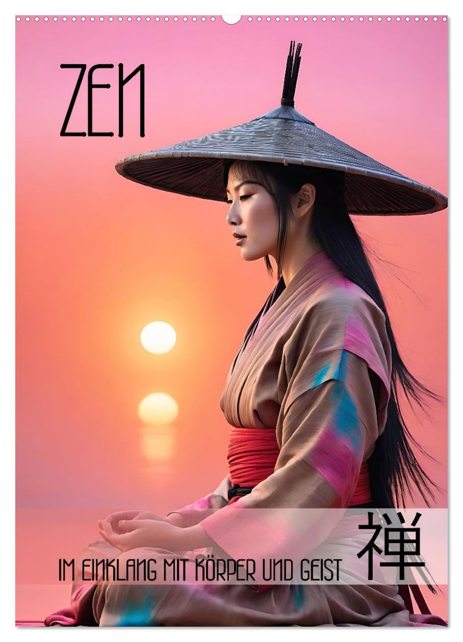 Zen - im Einklang mit Körper und Geist (Wandkalender 2026 DIN A2 hoch), CALVENDO Monatskalender: Inspirierende Darstellungen meditativer Szenen von ... Aura spiritueller Harmonie (CALVENDO Kunst)