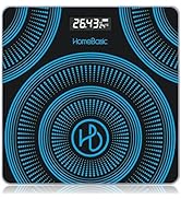 HOMEBASIC Digital Weight Machine for Body Weight| Weighing Scale with Toughened Glass| 180kg Capa...